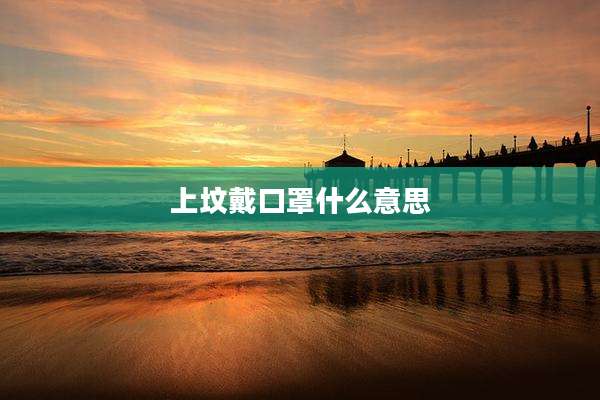 上坟戴口罩什么意思