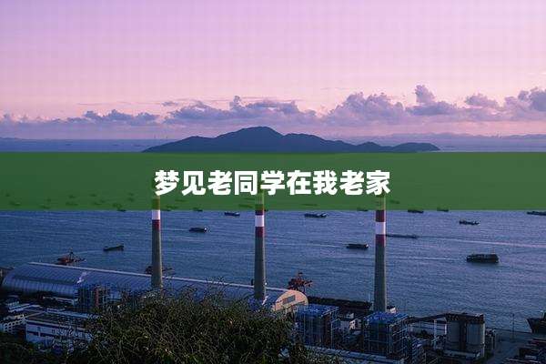 梦见老同学在我老家