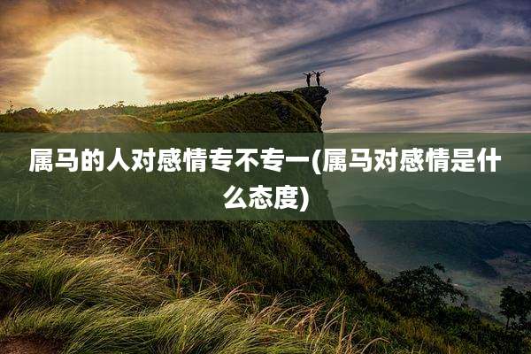 属马的人对感情专不专一(属马对感情是什么态度)