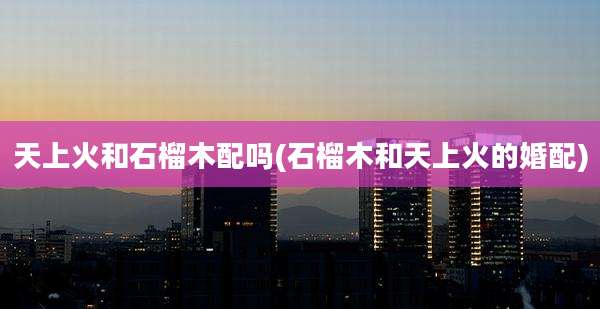 天上火和石榴木配吗(石榴木和天上火的婚配)