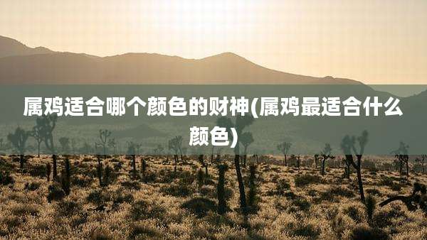 属鸡适合哪个颜色的财神(属鸡最适合什么颜色)