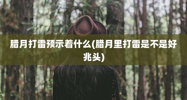 腊月打雷预示着什么(腊月里打雷是不是好兆头)