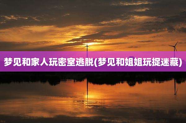 梦见和家人玩密室逃脱(梦见和姐姐玩捉迷藏)