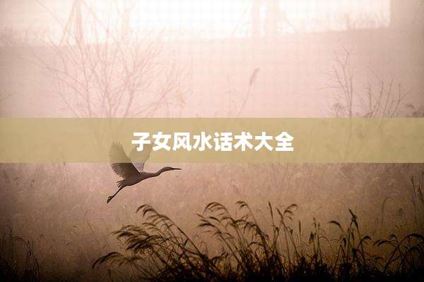 子女风水话术大全