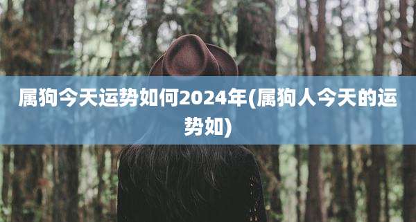 属狗今天运势如何2024年(属狗人今天的运势如)