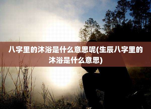 八字里的沐浴是什么意思呢(生辰八字里的沐浴是什么意思)