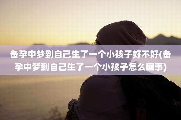 备孕中梦到自己生了一个小孩子好不好(备孕中梦到自己生了一个小孩子怎么回事)