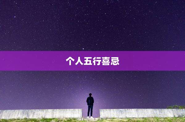 个人五行喜忌