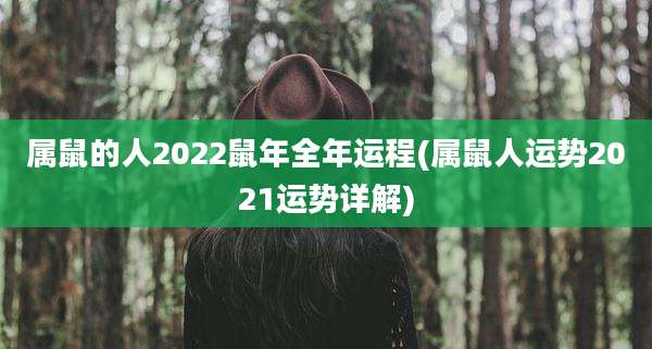 属鼠的人2022鼠年全年运程(属鼠人运势2021运势详解)