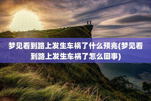 梦见看到路上发生车祸了什么预兆(梦见看到路上发生车祸了怎么回事)