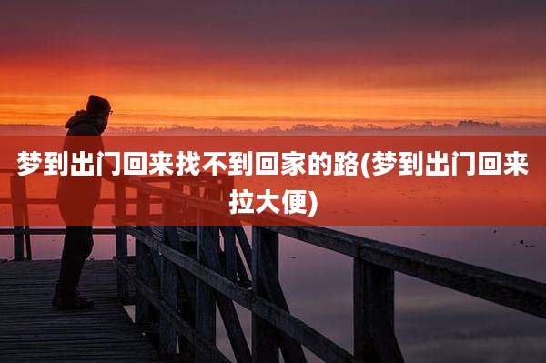 梦到出门回来找不到回家的路(梦到出门回来拉大便)