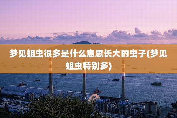 梦见蛆虫很多是什么意思长大的虫子(梦见蛆虫特别多)
