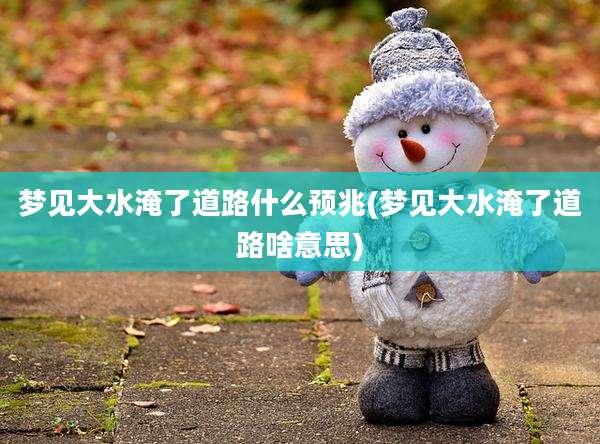 梦见大水淹了道路什么预兆(梦见大水淹了道路啥意思)