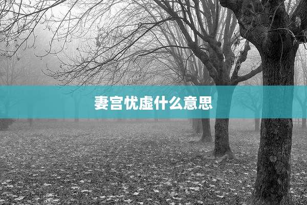 妻宫忧虚什么意思