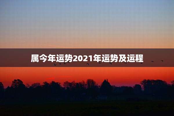 属今年运势2021年运势及运程