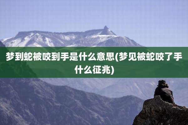 梦到蛇被咬到手是什么意思(梦见被蛇咬了手什么征兆)