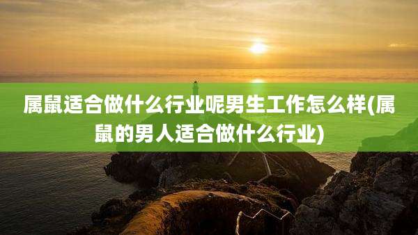 属鼠适合做什么行业呢男生工作怎么样(属鼠的男人适合做什么行业)