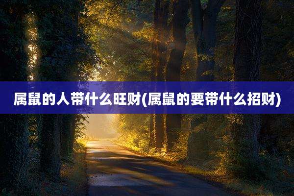 属鼠的人带什么旺财(属鼠的要带什么招财)