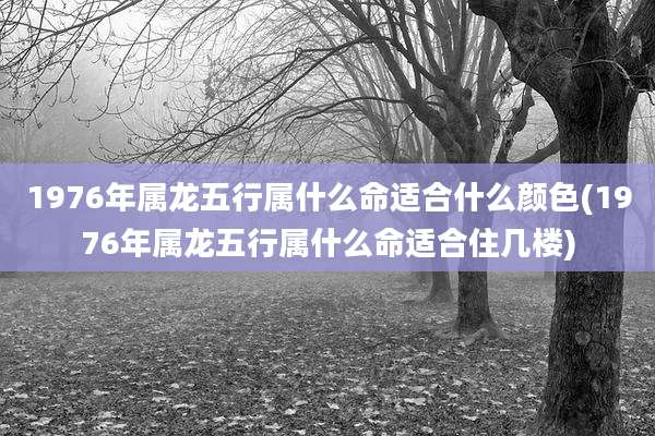 1976年属龙五行属什么命适合什么颜色(1976年属龙五行属什么命适合住几楼)