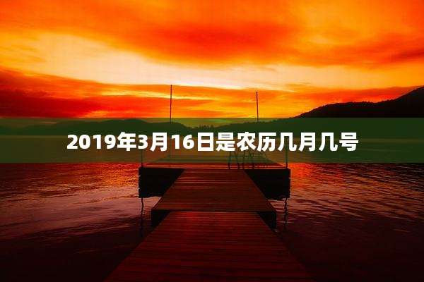 2019年3月16日是农历几月几号