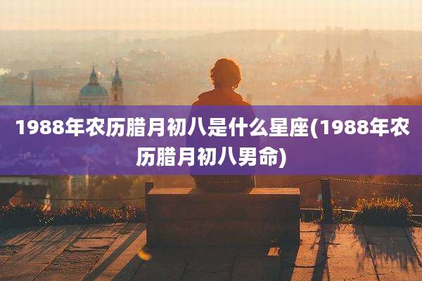 1988年农历腊月初八是什么星座(1988年农历腊月初八男命)