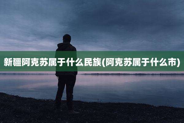 新疆阿克苏属于什么民族(阿克苏属于什么市)