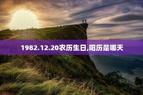1982.12.20农历生日,阳历是哪天