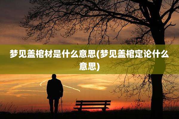 梦见盖棺材是什么意思(梦见盖棺定论什么意思)