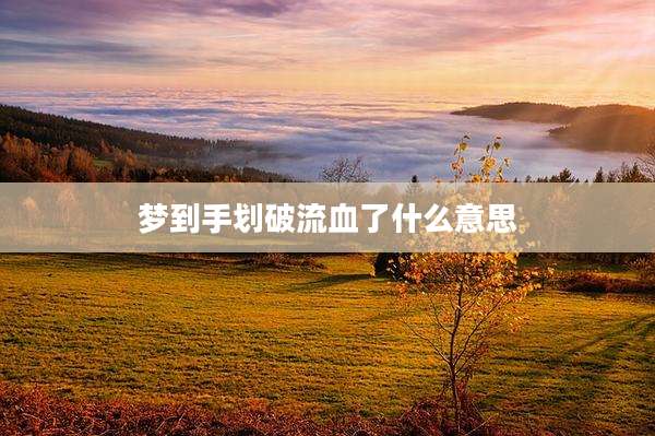 梦到手划破流血了什么意思