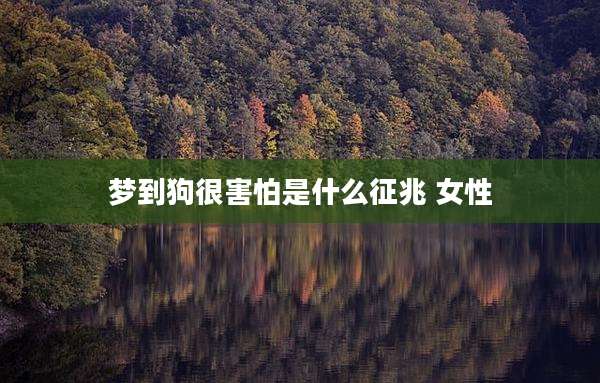 梦到狗很害怕是什么征兆 女性