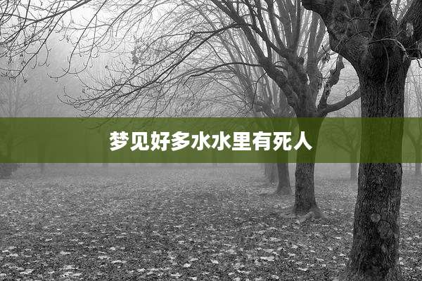 梦见好多水水里有死人