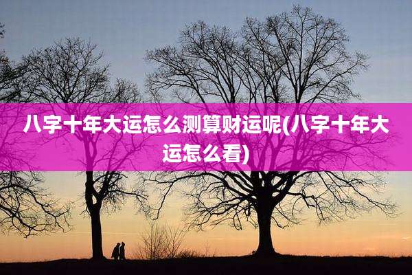 八字十年大运怎么测算财运呢(八字十年大运怎么看)