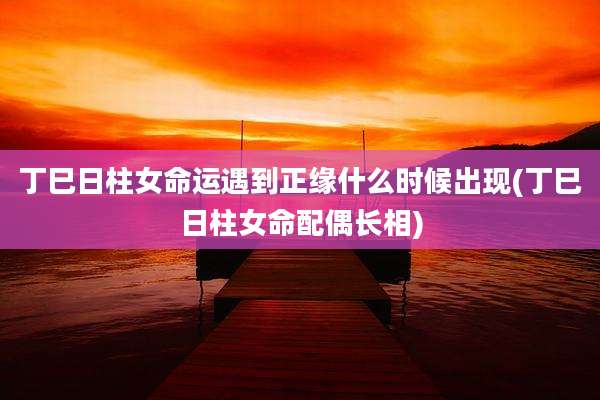 丁巳日柱女命运遇到正缘什么时候出现(丁巳日柱女命配偶长相)