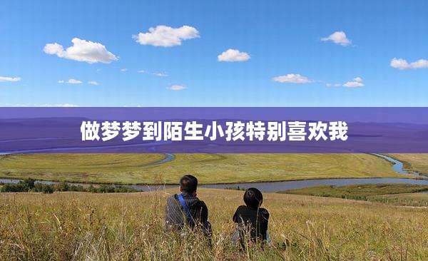 做梦梦到陌生小孩特别喜欢我