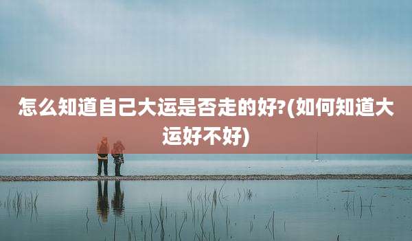 怎么知道自己大运是否走的好?(如何知道大运好不好)
