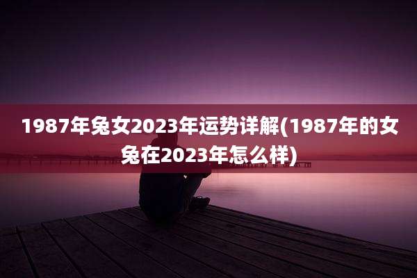 1987年兔女2023年运势详解(1987年的女兔在2023年怎么样)