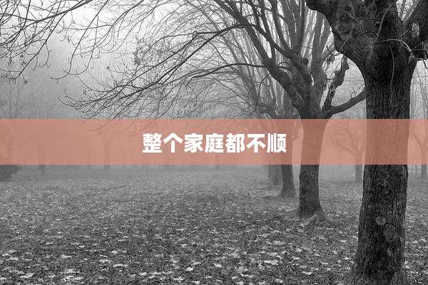 整个家庭都不顺