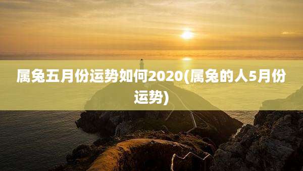 属兔五月份运势如何2020(属兔的人5月份运势)