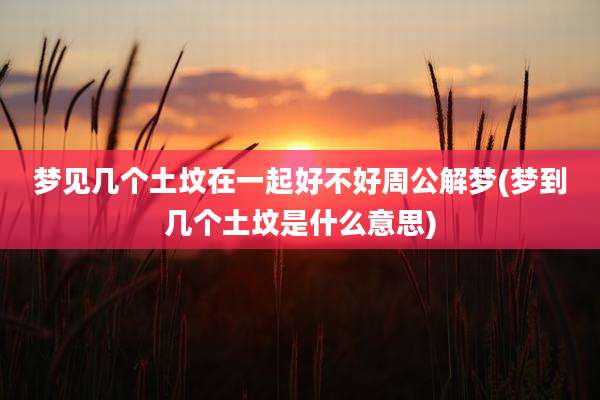 梦见几个土坟在一起好不好周公解梦(梦到几个土坟是什么意思)