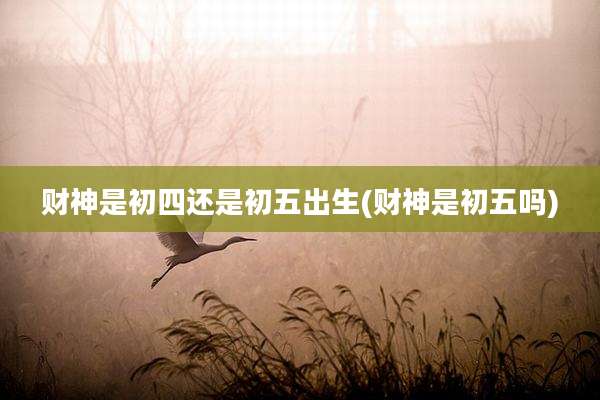 财神是初四还是初五出生(财神是初五吗)