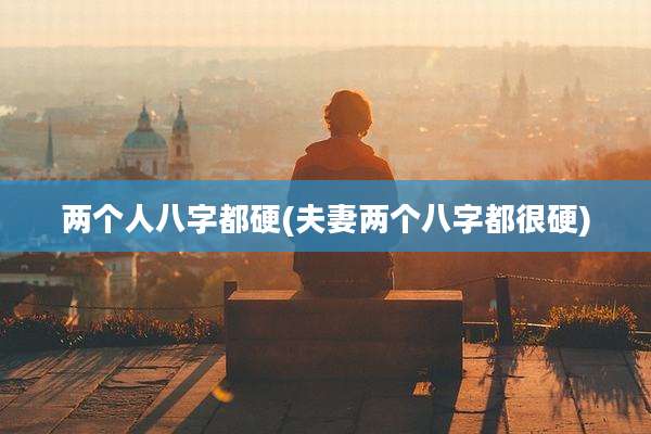 两个人八字都硬(夫妻两个八字都很硬)