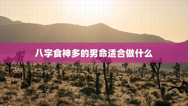 八字食神多的男命适合做什么
