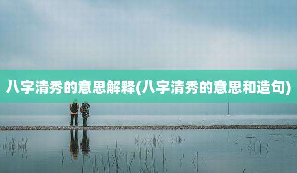 八字清秀的意思解释(八字清秀的意思和造句)