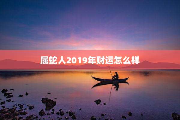 属蛇人2019年财运怎么样
