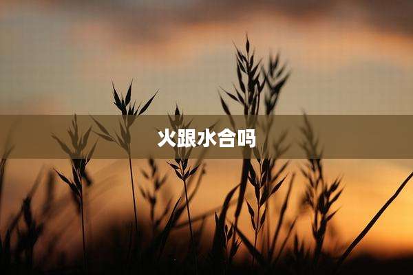 火跟水合吗