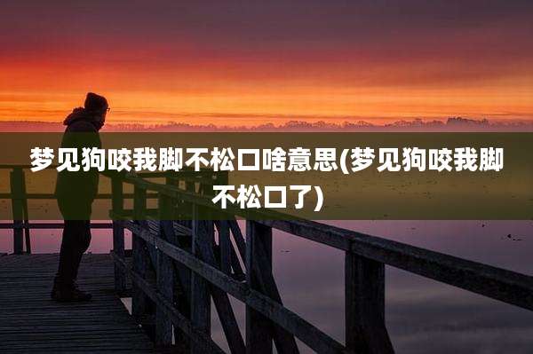 梦见狗咬我脚不松口啥意思(梦见狗咬我脚不松口了)