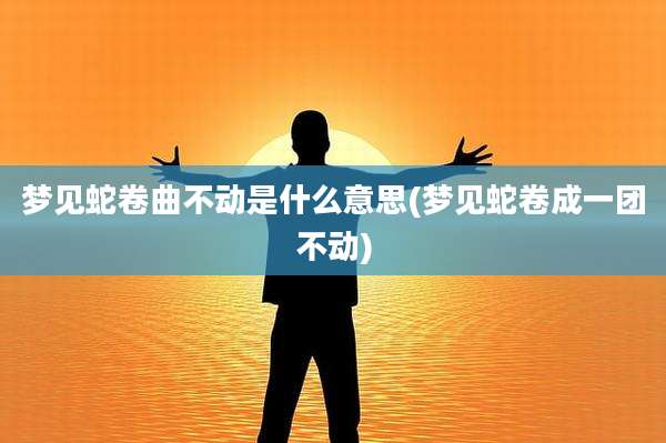 梦见蛇卷曲不动是什么意思(梦见蛇卷成一团不动)