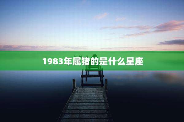 1983年属猪的是什么星座