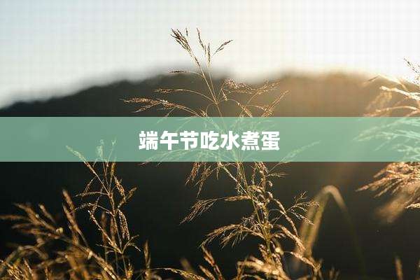 端午节吃水煮蛋