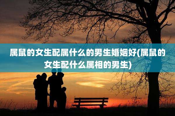 属鼠的女生配属什么的男生婚姻好(属鼠的女生配什么属相的男生)